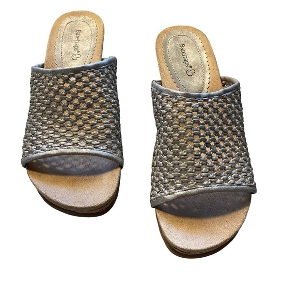 BARETRAPS - THE FLOSSY WEDGE SANDAL- NWT - SIZE 8.5 - METALLIC COLOR - S3 - Picture 4 of 15